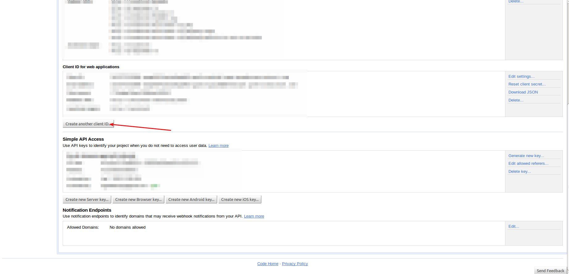 create another client id
