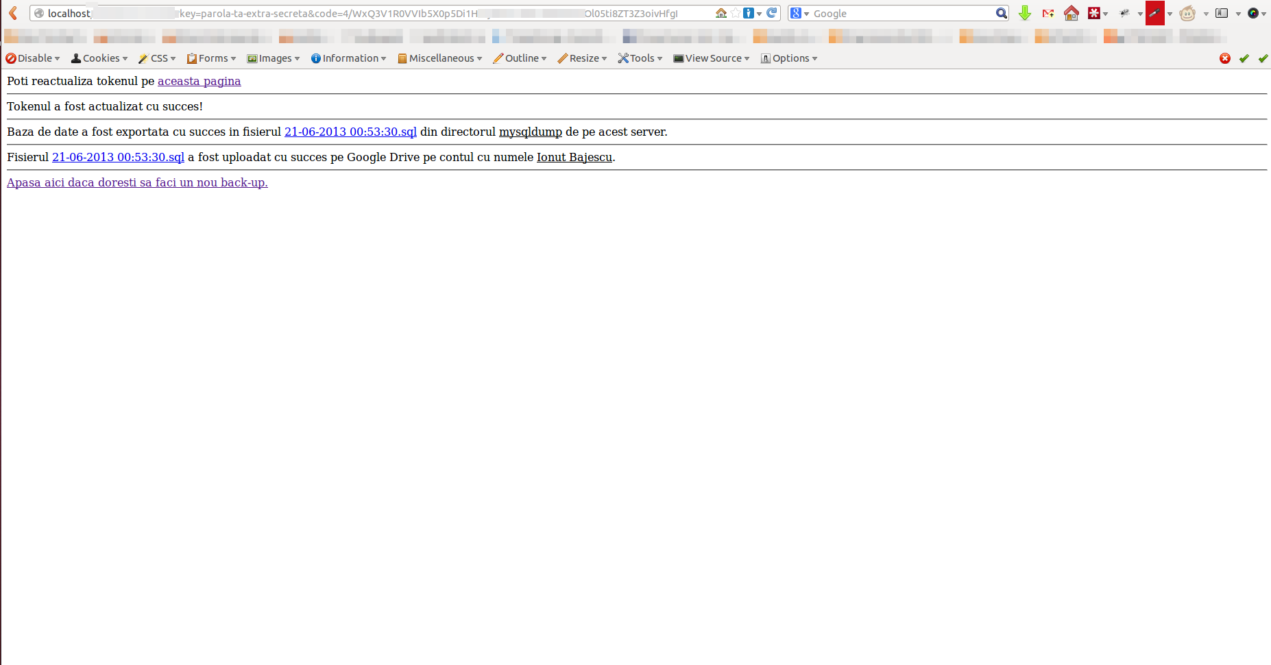 backup facut cu succes